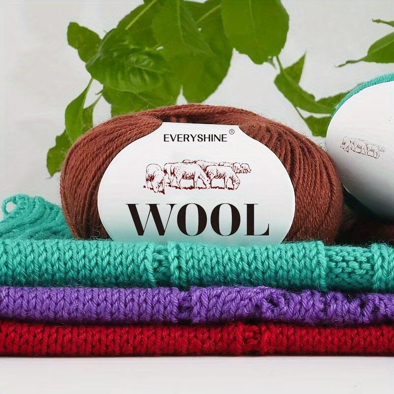 10-Pack Wool Blend Yarn Medium-Fine 80% Wool 20% Polyester Multi-Color Assortment for Knitting & Crochet Soft & Warm 500g Total