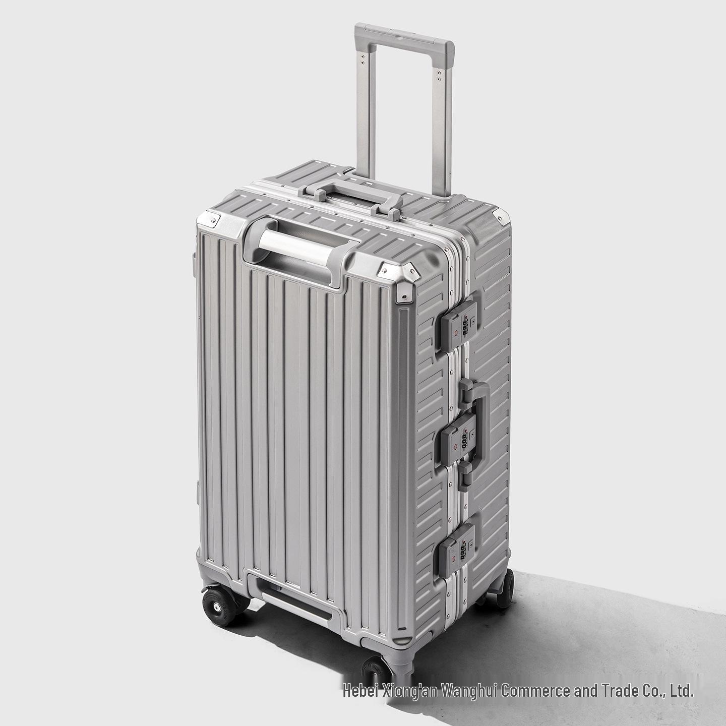

2025 Waterproof Aluminum Frame Trolley Suitcase with Deep Capacity, 3/7 Opening for Men and Women 20 inch