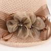 Fashion Elegant Version Women Summer New Knitted Breathable Flower Fisherman Hat Sunshade Sunscreen Curly Edge Short-brimmed Hat