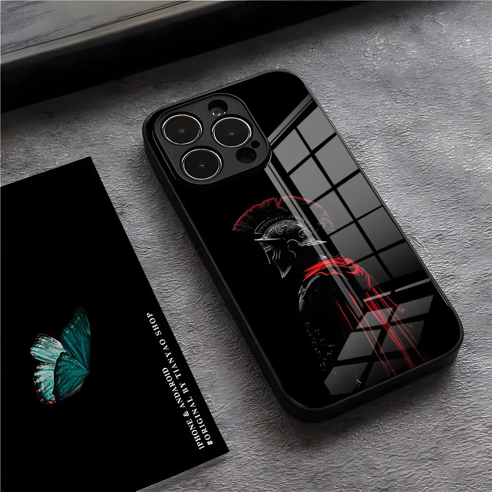 G-Gladiator Sparta Phone Case For IPhone 17 Pro Max 15 Pro 16 14 Plus 12 13 Mini 11 Pro Shockproof Glass Cover