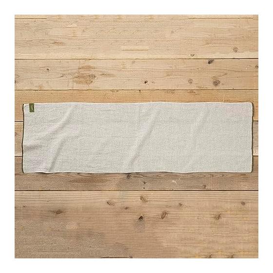 MILLE Tenugui Towel, Face Towel (Approx. 31x110cm) - Farm Muffler (Made with Kishu Binchotan Charcoal Fiber) - Gray, Made in Japan, Thin,