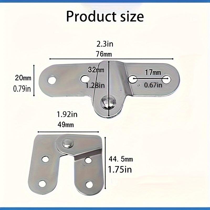 2PCS Ladder Folding Hinges Rotatable Support Bracket Metal Hinge Invisible Heavy Duty Table Fixed Hinge Furniture Hardware