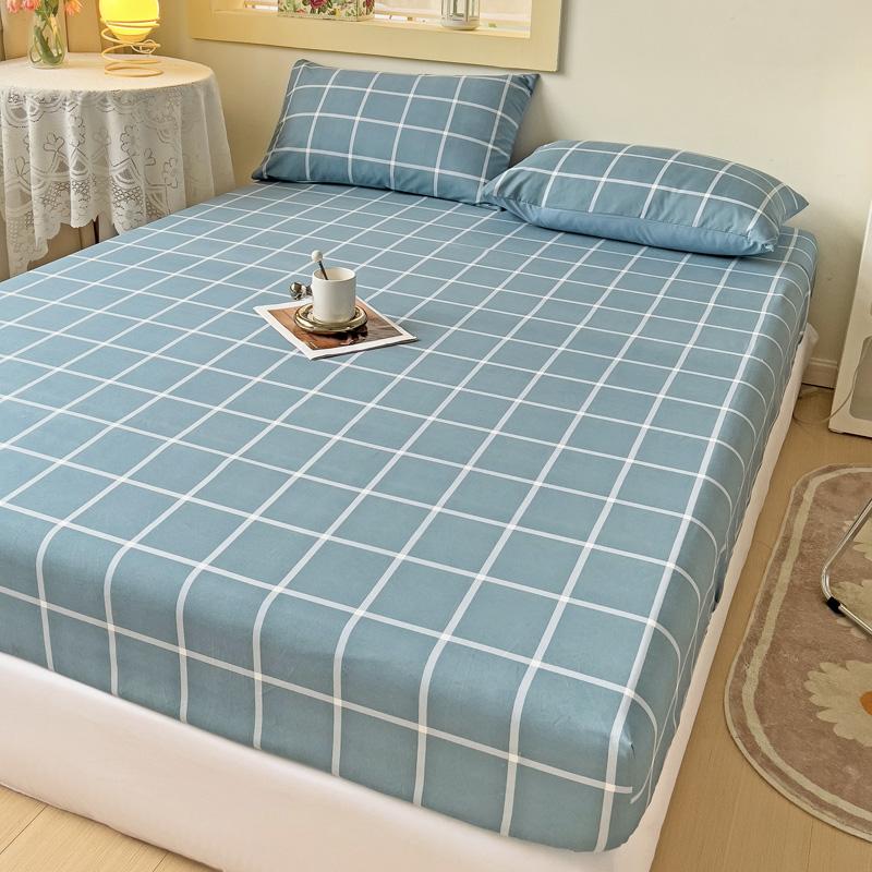 Cearceaf cu elastic în stil Stripe, antiderapant, ajustabil, pentru pat dublu, king, queen 90x200 150x200 180x200