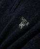 Seteo Fleece Half Neck Knit Zip-Up Navy