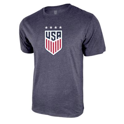 U.S. Soccer Federation USWNT Logo Adult T-Shirt Add NAME & NUMBER Dark Grey Log