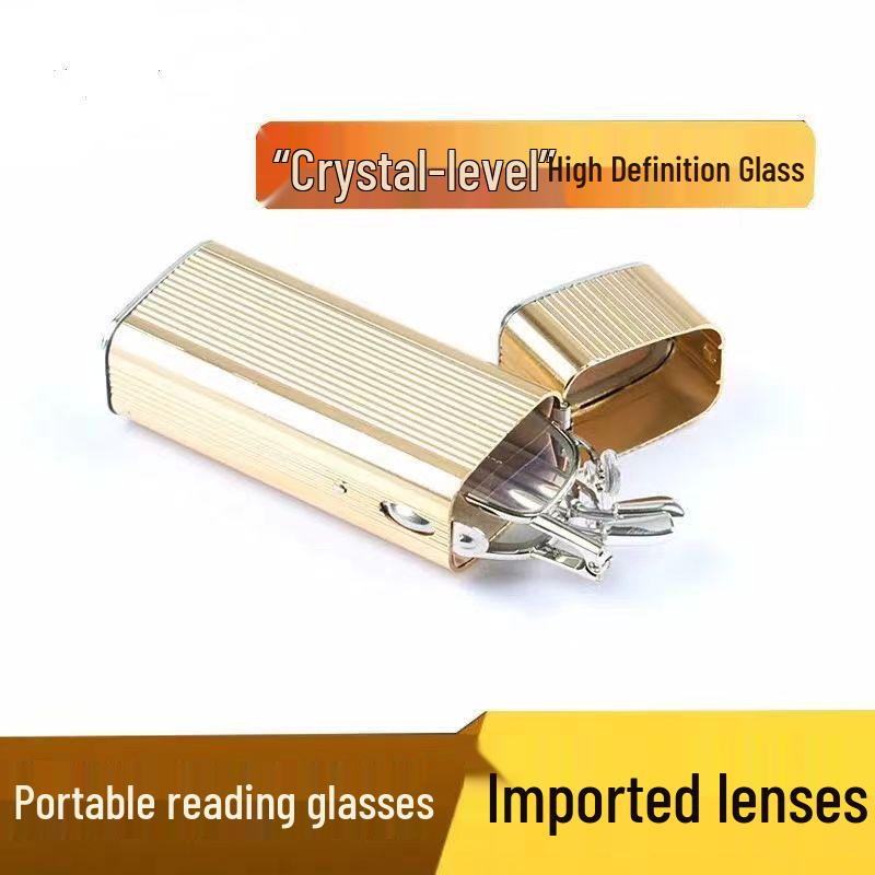 

Премиальные HD Складные Алюминиевые Очки для Чтения с Защитой от Синего Света - Компактный, Телескопический, Легкий Дизайн 150 Degree (Ages 50-54)