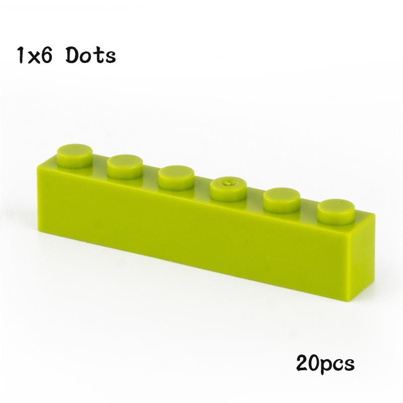 20 Pezzi Pezzi MOC 3009 Mattone 1 x 6 Compatibile Fai da Te Assemblaggio Blocchi da Costruzione Particelle Giocattolo Puzzle Cervello Bambino Regalo di Compleanno