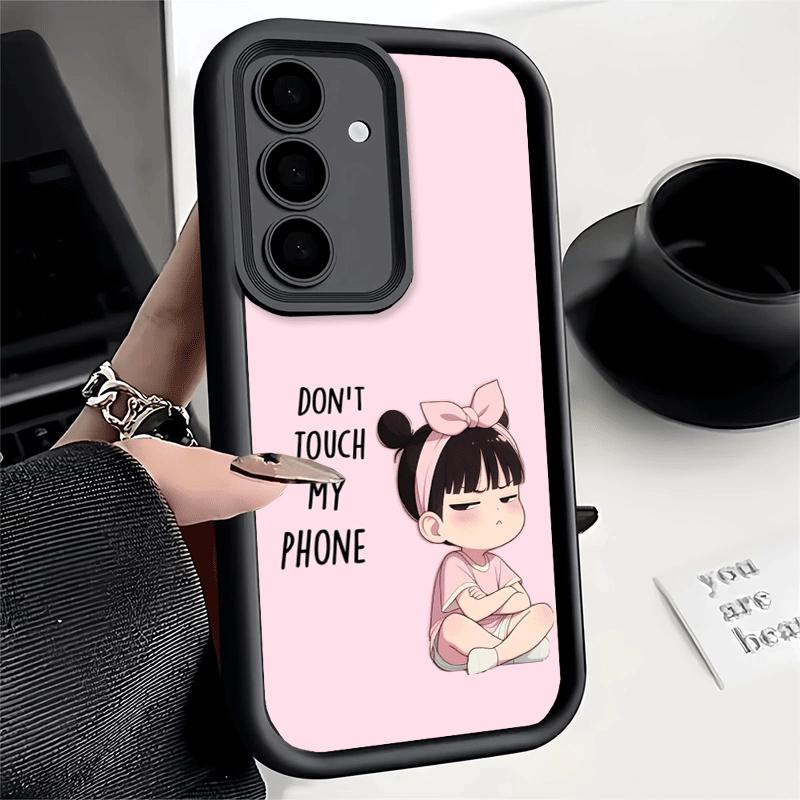 Phone Case for Samsung Galaxy S26 S25 Ultra S24 FE Funny Dont Touch My CallPhone Shell S23 Plus S22 + S21 S20 5G Soft Silicone F
