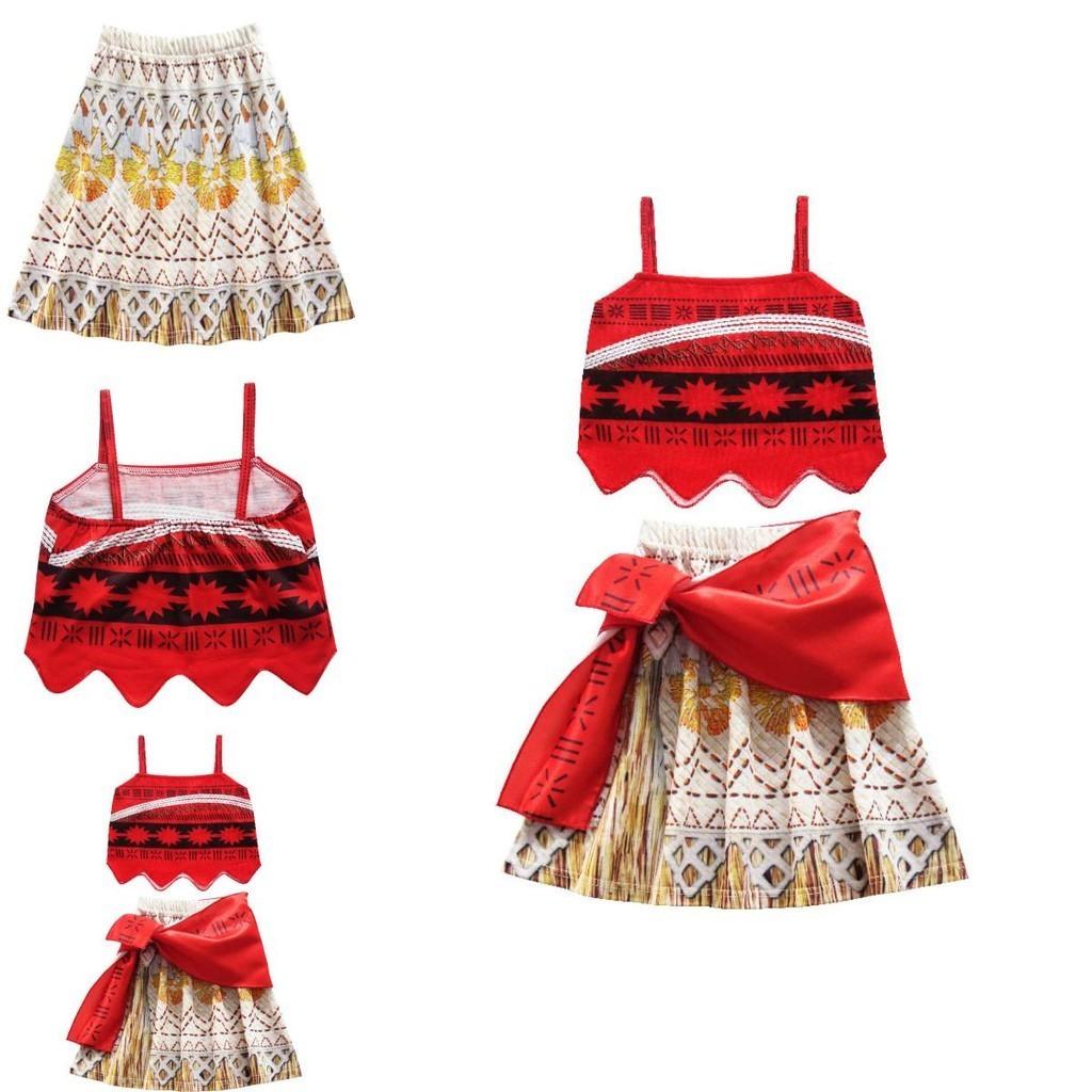 Kids Moana Princess Dress Cosplay Costume For Xmas Party Gift