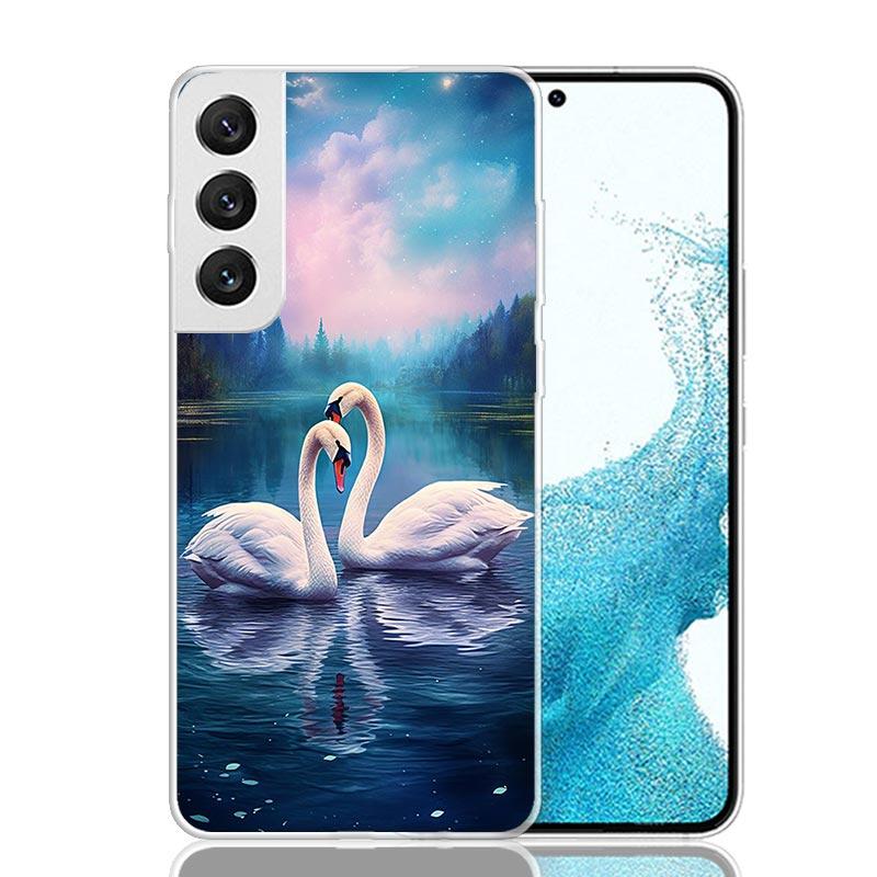 White Swan Grace Art Phone Case For Samsung Galaxy S26 S25 Edge S24 S23 FE S22 Ultra S21 Plus S20 + Fundas Cover Coque Galaxy S2