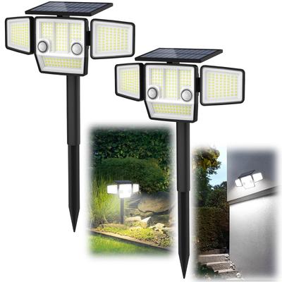 HAARAY Solar Outdoor Waterproof Sensor High 2500 Two Motion Sensitivity Automatic Security 3 Sensing IP65 Adjustable Solar LED Suitable for Parking