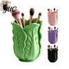 Vivid Leaf Texture Pen Cup Cabbage Shape Holder, 3D Print PLA Makeup Brush Organizer, Decorative Storage for Dressing Tables Stable Base Stationery