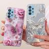 For Samsung Galaxy A32 4G 5G Samsung A33 5G A325F Phone Case Bow Pattern Colorful Butterfly Flower Soft Clear Silicone Casing