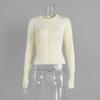 Fall Winter New Women's Slim Fit Knitted Long Sleeve Cardigan Base Sweater, European American Style