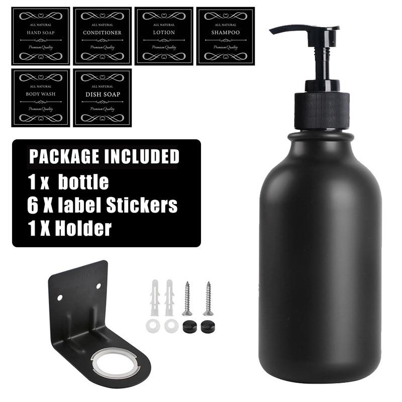 

Диспенсер для мыла для душа, настенный флакон для шампуня, многоразовый флакон-насос с этикетками, дозатор для шампуня и геля для душа Type 5