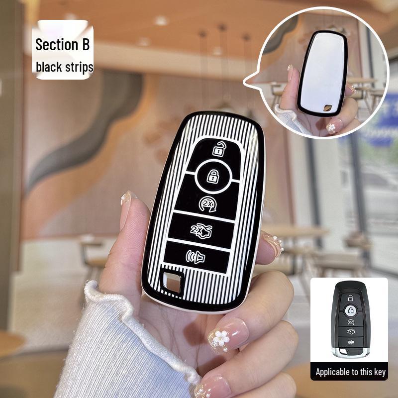 Fits Ford Focus, Edge, Mondeo, Escape, Explorer Key Case