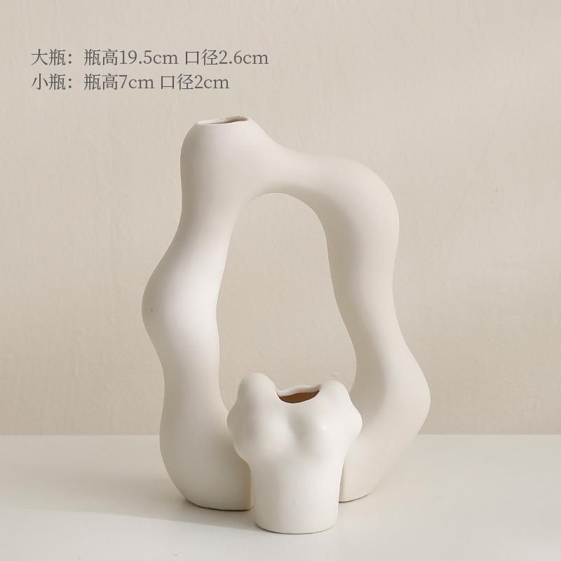 

2 шт./набор керамических ваз Craftts Декоративная креативная ваза для сухих цветов Фойе Декоративное искусство Цветочная композиция Домашний декор Аксессуары