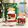 Non-Toxic Christmas Sweet House Snowman Building Block Creative Cartoon Santa Claus Children'S Puzzle Assembly Toy Christmas Gift