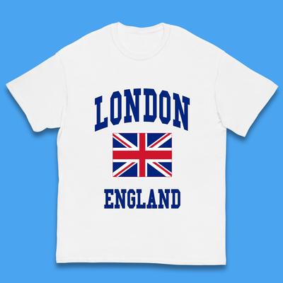 London England Flag Great Britain United Kingdom Uk Union Jack Souvenir British Flag Kids T Shirt