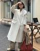 Designer personalized one-button double-sided woolen coat for women's daily commuting versatile wool