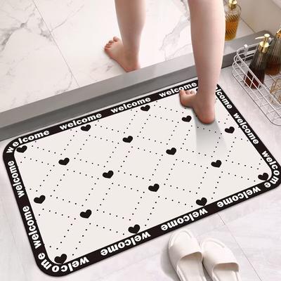Bathroom Floor Mat Wind Toilet Floor Mat Diatom Mud Strong Absorbent Mat Door Non-slip Carpet