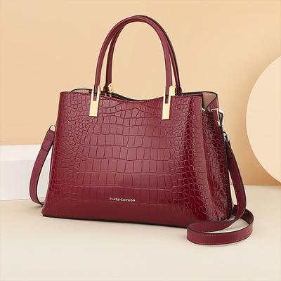 Handbag Bag New Autumn and Winter Red Women's Bag In the Mother-in-law Light Luxury Versatile Wedding Gift Mother Bag