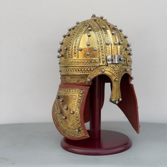 Средневековый Рыцарь Латунный Кавалерийский Шлем, Перчатки Римский Деурне Вендель Стиль Латунная Броня для Косплея Подарок