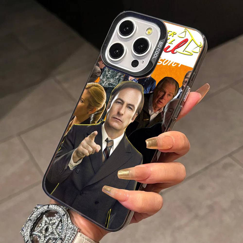 B-Better Call S-Saul Phone Case For iPhone 17,16,15,14,13,12,11 Plus,Pro Max,XS,Colored Silver Plated Inside Cover iPhone16e
