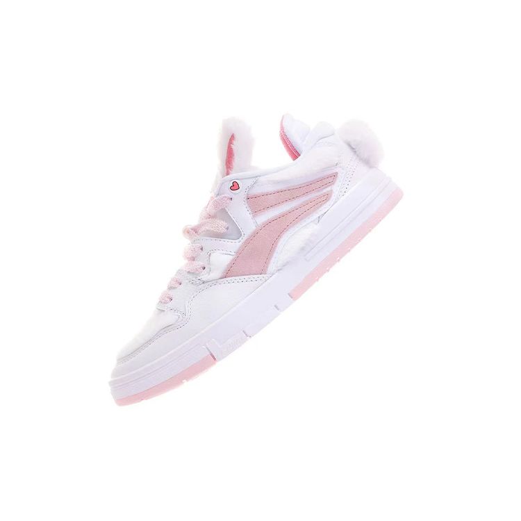 Li Ning Line Friends X  Weigu Pro Non-Slip Wear-Resistant Lightweight Low-Top Skate Shoes Women Sneakers White Pink AECR052-2