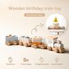 Wooden Baby Birthday Milestone Train - Creative Photo Ornament Toy
