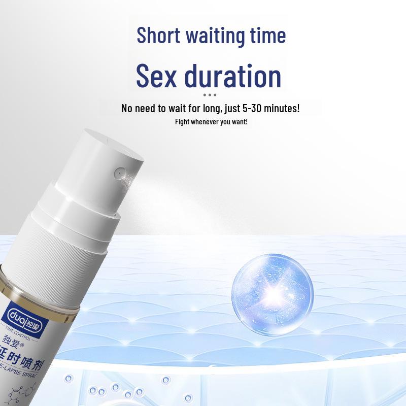 Duai Blue & White External Delay Spray - Adult Sex Aid, 200ml Box