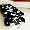 White Butterflies Sparkle On Black Background All Inclusive Film Hard Phone Case, Compatible with iPhone 18 Pro Max 17 16 15 14 13 12 11