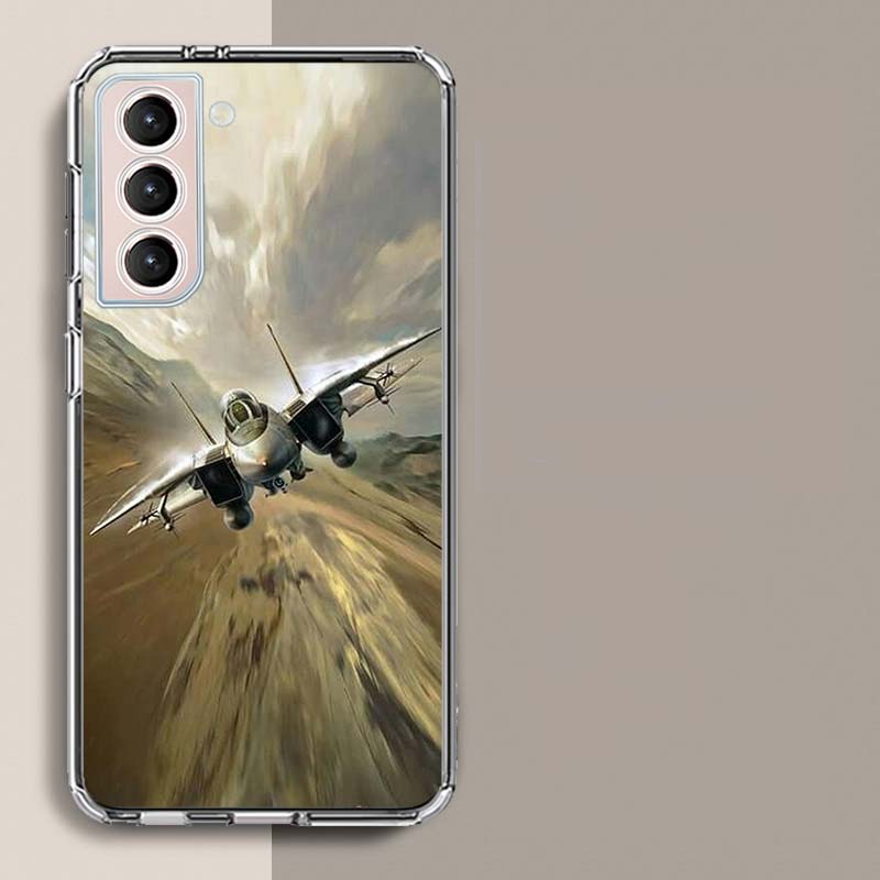 Military Aircraft Warship Fighter Phone Case For Galaxy A14 A24 A34 A54 Samsung A02S A12 A22 A32 A42 A52 A72 A13 A33 A53 5G A03