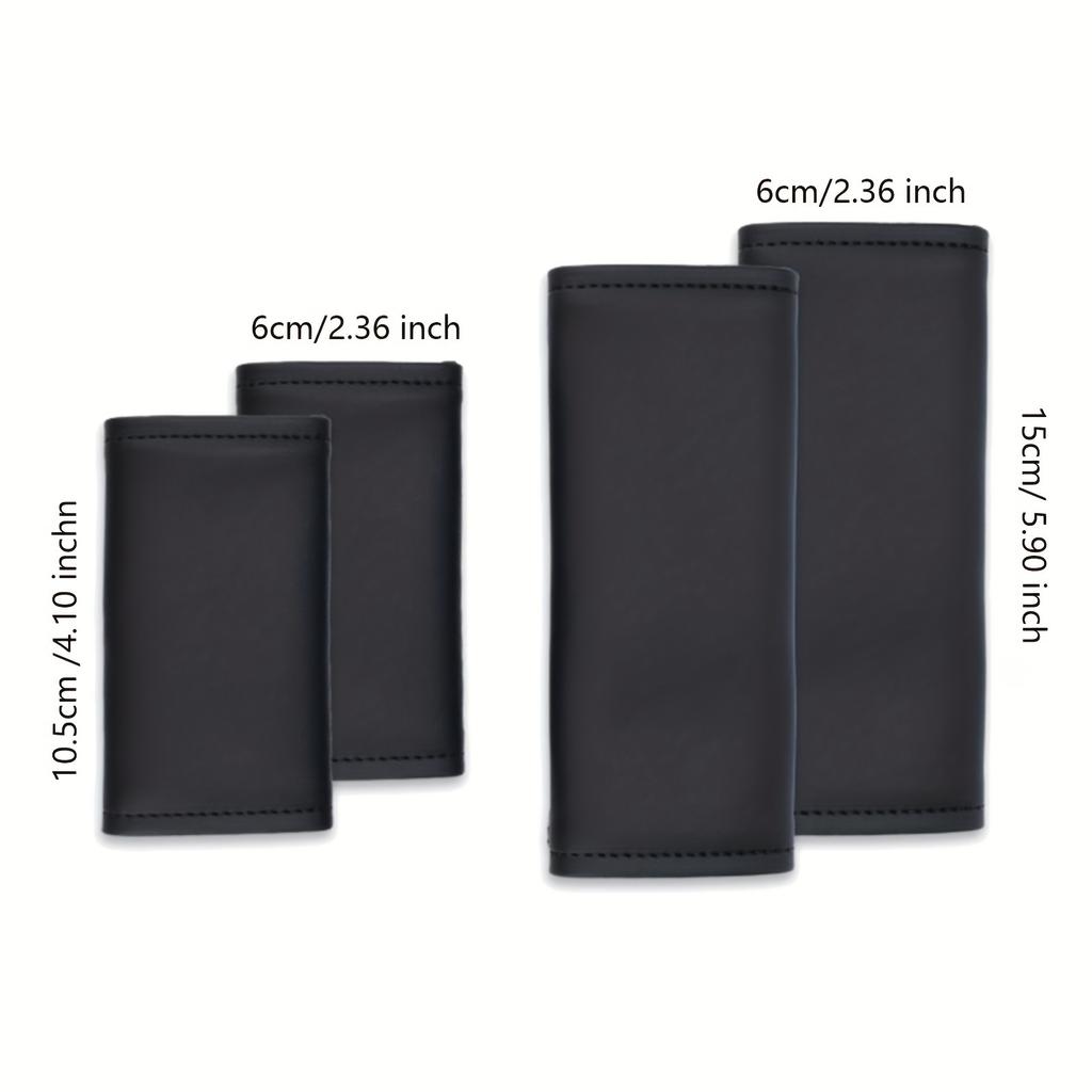 4Pcs/set Soft Leather Car Door Handle Covers, Easy Install, Comfort Grip, Magic Tape Design for Model 3/Y Interior Accessories