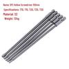 Hex Shank Hollow Torx Screwdriver Bits with Center Hole (Six-Point, 50mm, 75mm, 100mm, 150mm)