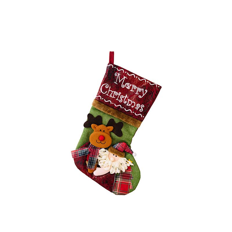 Christmas Stocking Classic Large Stockings Santa, Snowman, Reindeer Xmas Character For Family Holiday Christmas Party Decoration