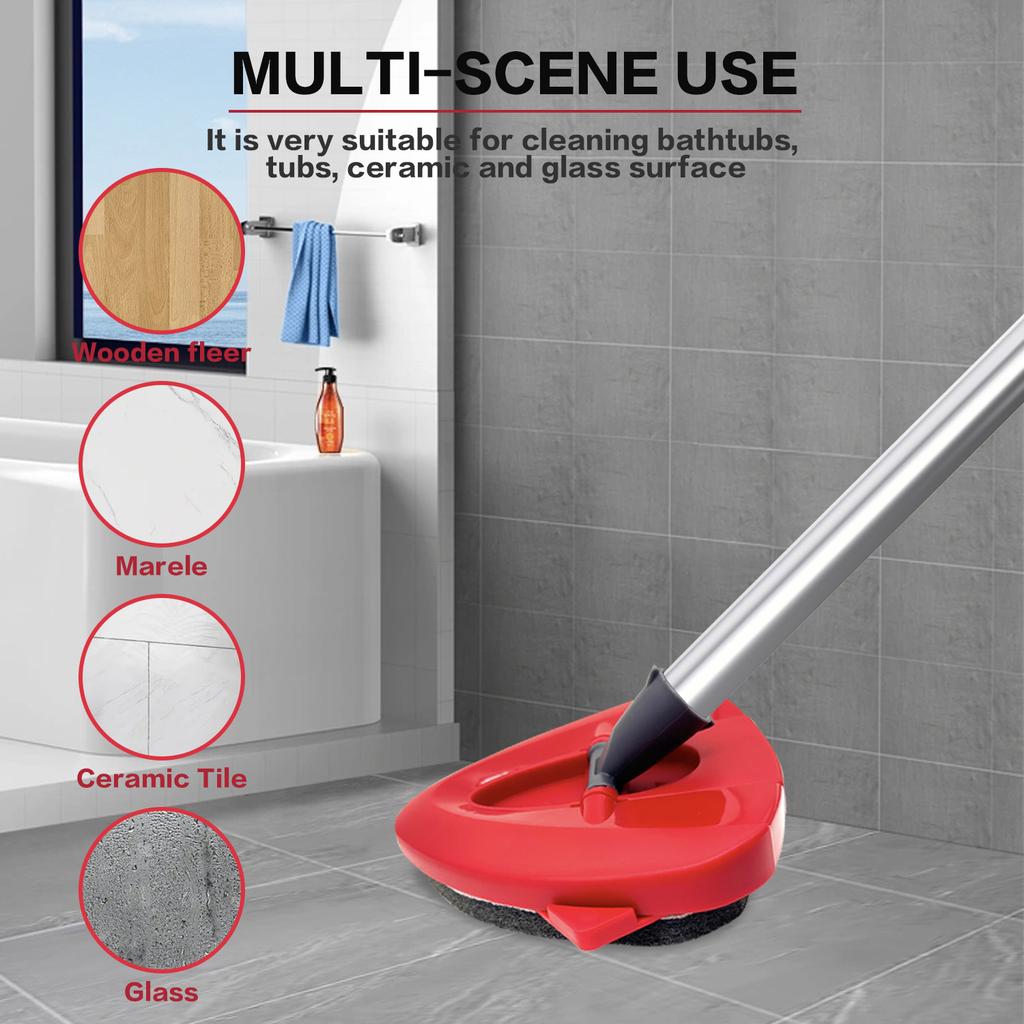 HOME TIMES 1/2 Pcs Scrub Brush Attachment Head Compatible with O Cedar Spin Mop 1 Tank System,2 Pack Tub Tile Scrubber Brush Rep
