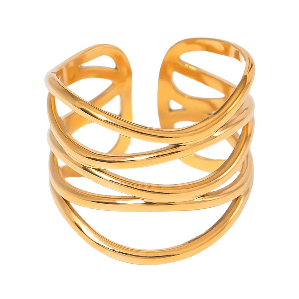 Irregular Dating Rings Adjustable Finger Rings Exaggerated Open Rings Finger Jewelry Suitable for Party and Daily