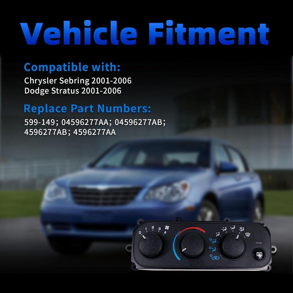 Chrysler & Dodge Air Conditioning Climate Control Panel Switch, Model 599-149.