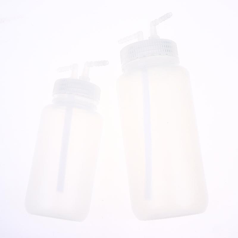 250ml/500ml Wash Bottle, Polyethylene PP Transparent Plastic Gas Washing Cylinder,for Dispensing Liquid Labs