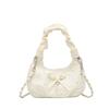 Solid Color Bowknot Versatile Daily Casual Shoulder Crossbody Handbag
