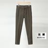 Autumn and winter velvet thickened semi-elastic waist pants men's straight woolen pants non-ironing casual large size suit pants men