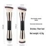 Doppelendiger Make-up-Pinsel: Schräger, Runder, Kontur- und Flacher Foundationpinsel - Einzelner Pinsel