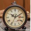 Retro small alarm clock ornament, desk clock, silent desk clock, home living room, bedroom, desktop clock, desk clock pendulum