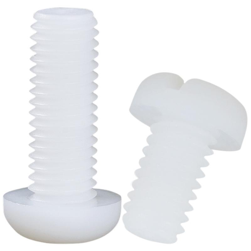 Nylon Plastic Round Pan Head Screw - M2, M3, M4, M5, M6 Sizes