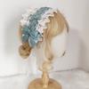 Women Ribbon Bowknot Headband Lace Pleated Edge Kawaii Maid Cosplay Props
