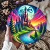 Magical Castle Metal Wall Art Waterproof Sculpture Collectible Home Decor