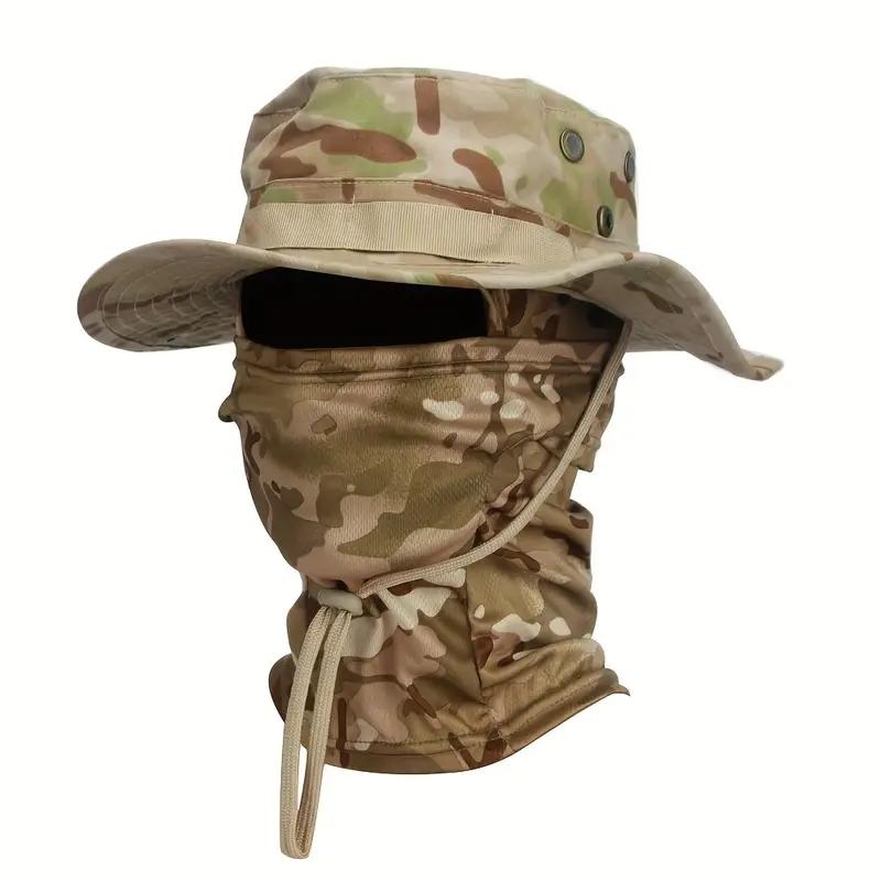 Maskovací čepice Boonie, kukla, klobouk, oblek, skládací měkký klobouk, venkovní lov, rybaření, široký klobouk, opalovací krém, čepice