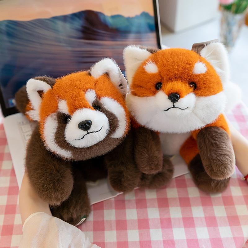 Papa Series Cute Raccoon Fox Doll Plush Toy Girl Sleeping Pillow Birthday Gift