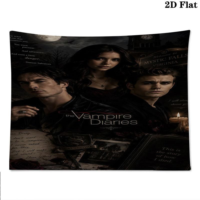 The Vampire Wall Tapestry Aesthetic Wall Hanging Printed Fabric Blanket Decorative Tapestries for Bedroom Living Room Home Decor